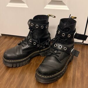 Dr. Martens Audrick Hardware LE Black Leather Platform Boots